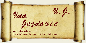 Una Jezdović vizit kartica